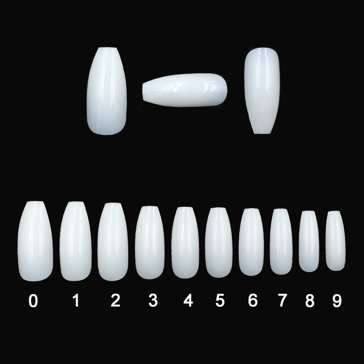 500 Transparent Natural Fake Nails – Full Cover Nail Tips